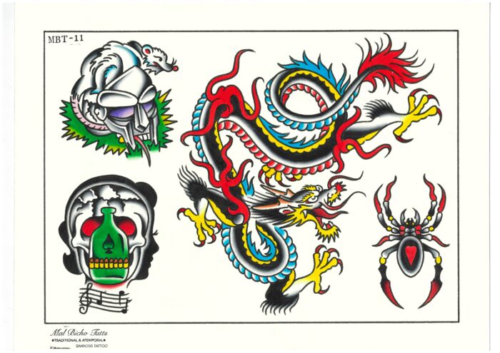 Set láminas tatuaje color - Imagen 4