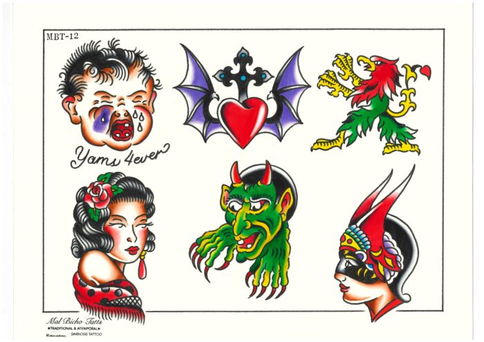 Set láminas tatuaje color - Imagen 3