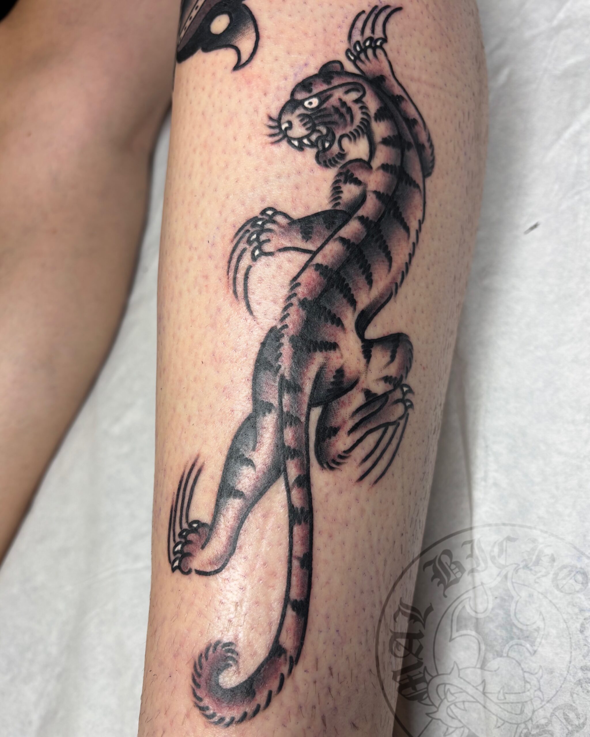 Mal Bicho Tatts Tatuaje tradicional tigre
