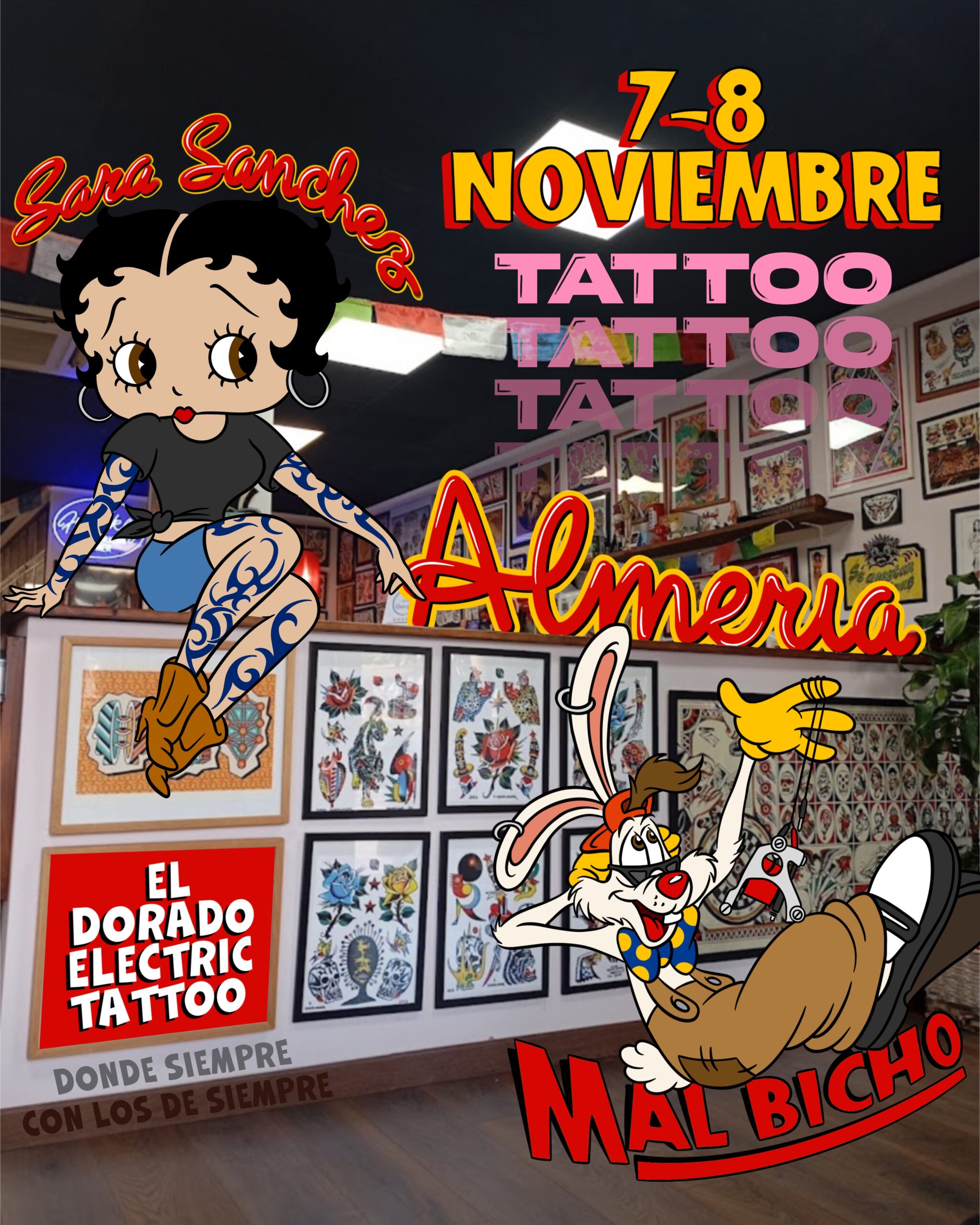 Visita de Mal Bicho Tatts a El Dorado Tattoo, Almeria