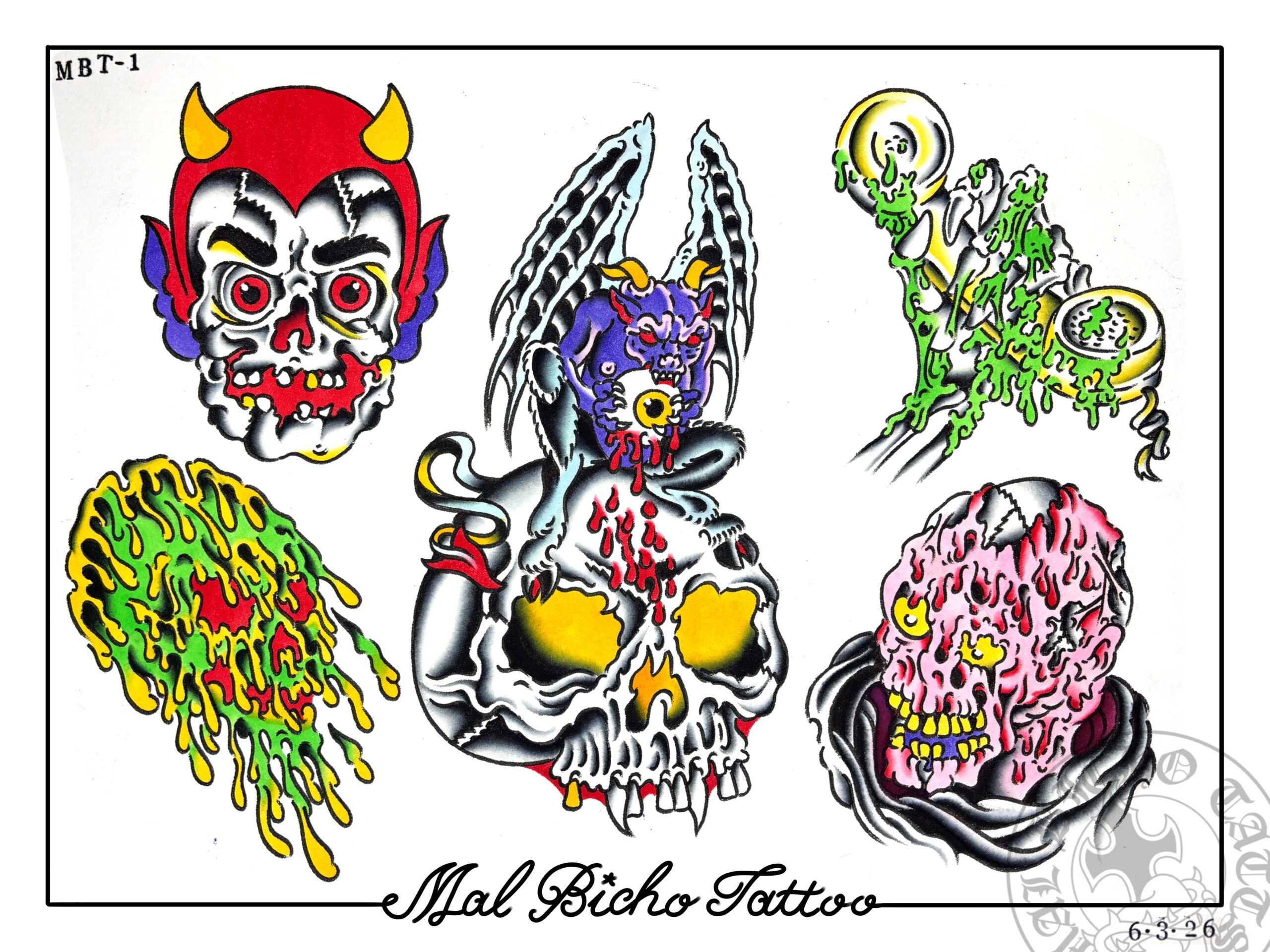 Mal Bicho Tatts Diseños tatuaje tradicional #112