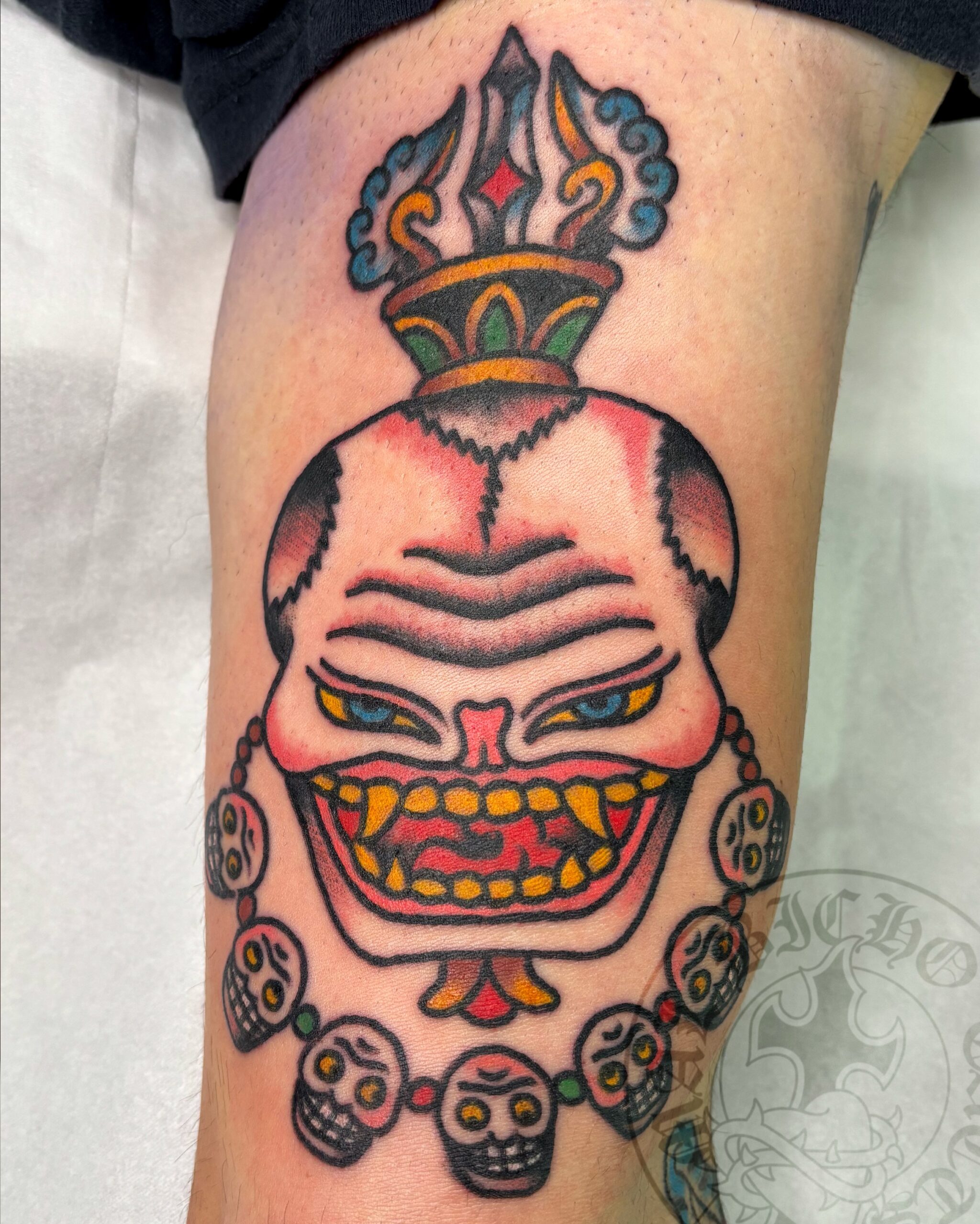 Mal Bicho Tatts Tatuaje traadicional calavera