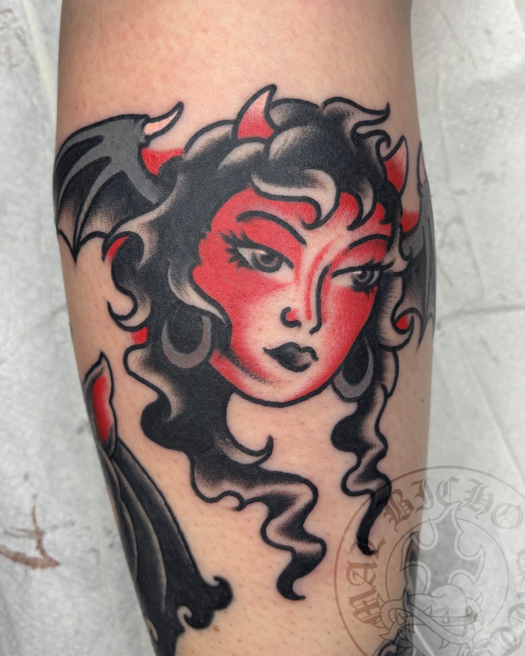 Mal Bicho Tatts Tatuaje tradicional demonia